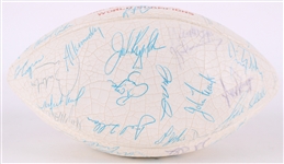 1984 San Francisco 49ers Super Bowl XIX Champions Team Signed ONFL Rozelle Autograph Panel Football w/ 50 Signatures Including Joe Montana, Roger Craig, Dwight Clark & More (JSA)