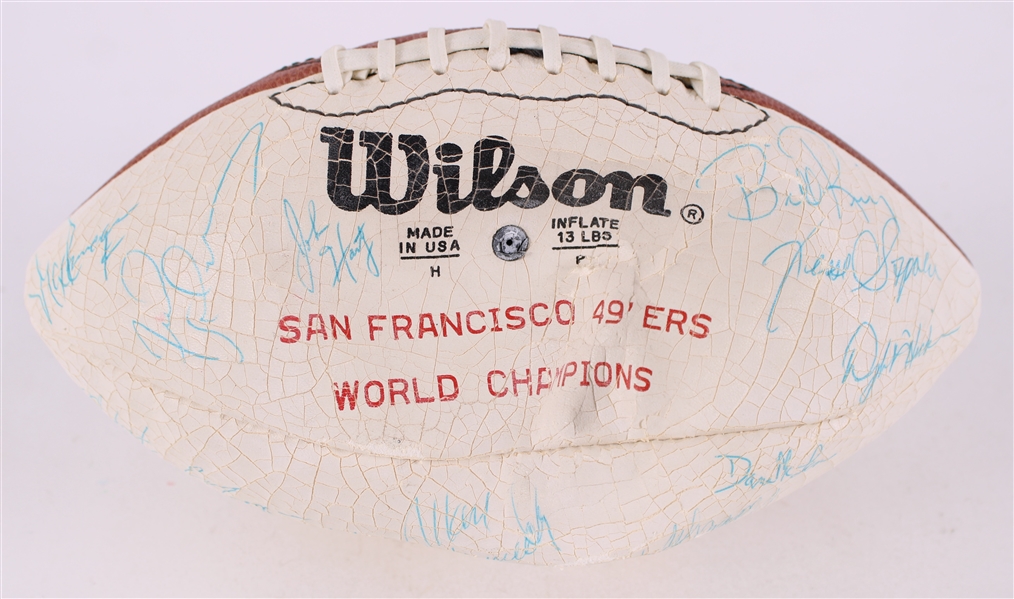 1984 San Francisco 49ers Super Bowl XIX Champions Team Signed ONFL Rozelle Football w/ 24 Signatures Including Joe Montana, Ronnie Lott, Dwight Clark & More (JSA)