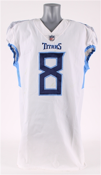 2018 Marcus Mariota Tennessee Titans Road Jersey (MEARS LOA)