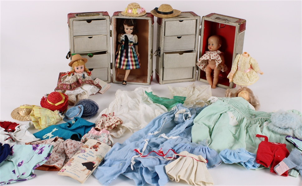 1950s-1980s Jill Doll w/ Case, Ginny Dolls & Accessories (Lot of 35)