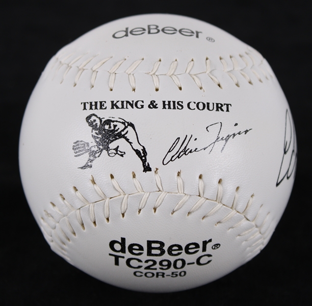 1990s Eddie Feigner The King & His Court Signd deBeer Softball