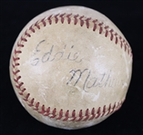 1960 Eddie Mathews Milwaukee Braves ONL Giles Game Used Home Run Baseball (MEARS LOA)