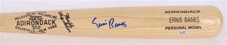 2000s Ernie Banks Chicago Cubs Signed Adirondack Bat (PSA/DNA)
