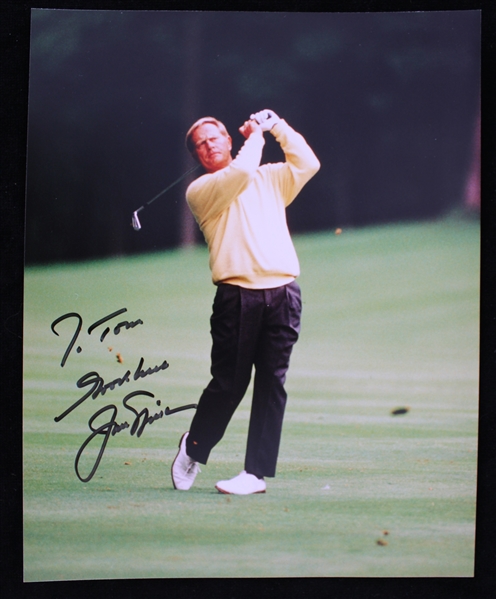 1961-2000 Jack Nicklaus Autographed 8"x10" Color Photo (JSA)
