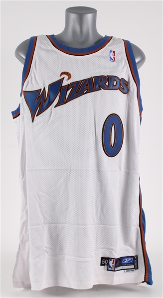 2005-06 Gilbert Arenas Washington Wizards Game Worn Home Jersey (MEARS A5)
