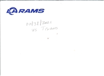 2021 (October 31) Los Angeles Rams #143 ONFL Goodell Game Used Football (MEARS LOA / Rams COA)