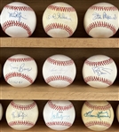 1980's-2000's Hall of Fame & Stars Signed Baseball Collection - Lot of 39 w/ Reggie Jackson, Johnny Bench, Ernie Banks, Stan Musial & More (JSA)