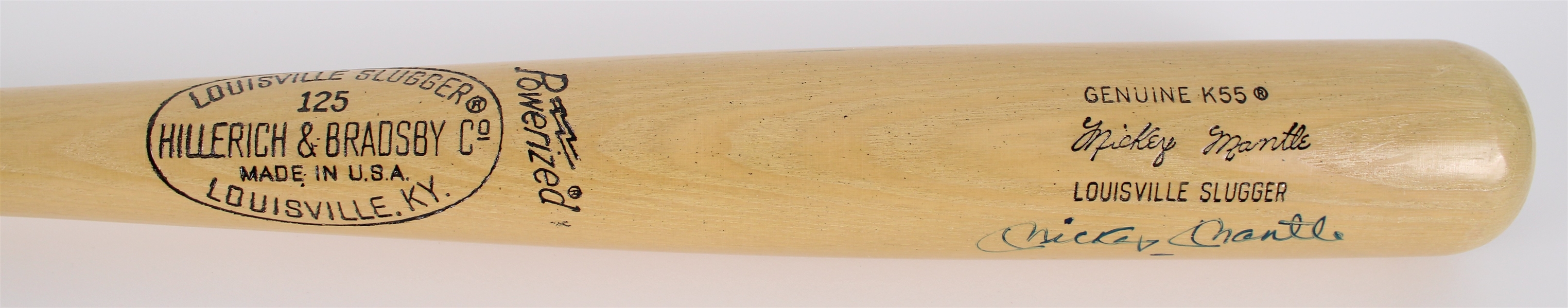 1980s Mickey Mantle New York Yankees Signed H&B Louisville Slugger Bat (JSA)