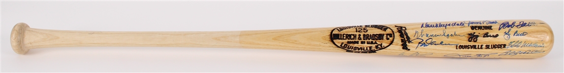 1990's Hall of Fame Multi Signed H&B Louisville Slugger Bat w/ 19 Signatures Including Willie Mays, Hank Aaron, Yogi Berra & More (JSA)