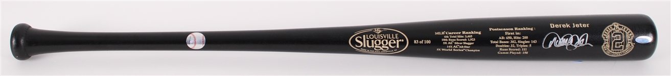 2014 Derek Jeter New York Yankees Signed Louisville Slugger Career Accomplishments Bat (JSA / Steiner / MLB Hologram) 83/100