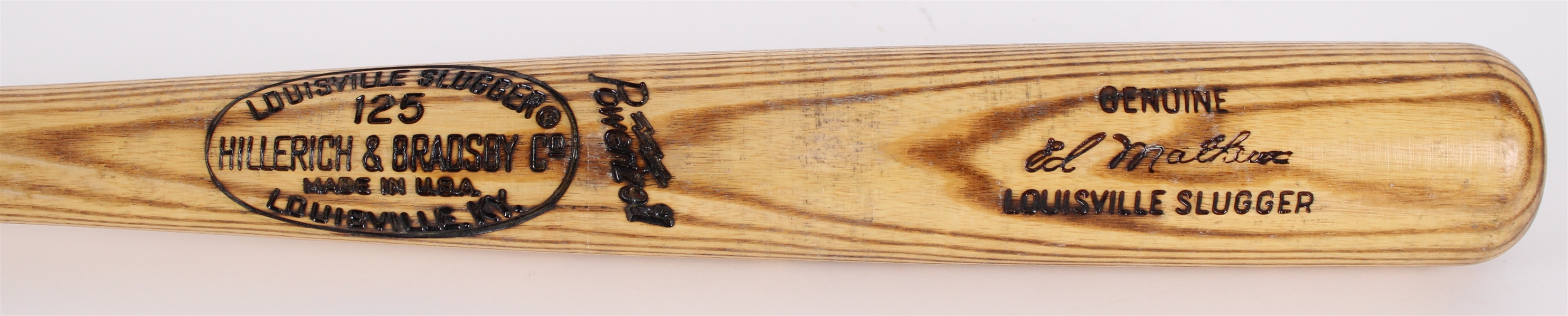 1973-74 Eddie Mathews Atlanta Braves H&B Louisville Slugger Professional Model Managers Bat (MEARS LOA)