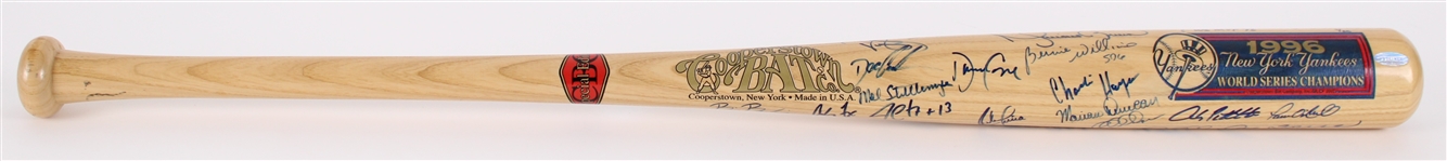 1996 World Series Champion New York Yankees Team Signed Cooperstown Bat Co. Commemorative Bat w/ 25 Signatures Including Mariano Rivera, Derek Jeter, Joe Torre & More (Steiner) 9/26