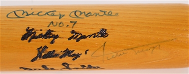 1988 Mickey Mantle Willie Mays Duke Snider Signed H&B Louisville Slugger Cracker Classic Show Bat (*Full JSA Letter*) 150 of 200