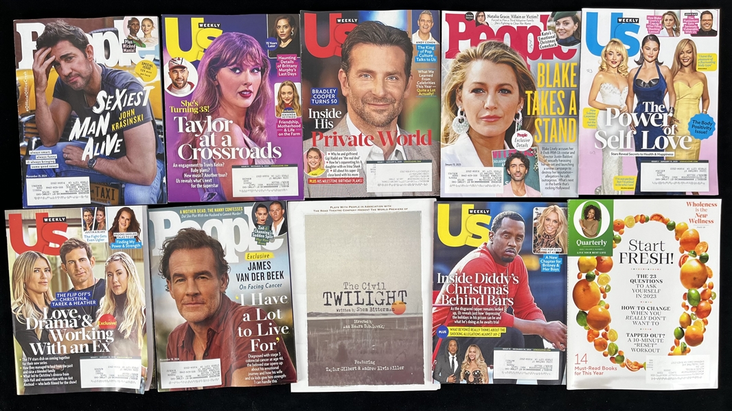2020s Pop Culture Publication Collection - Lot of 10 w/ US Weekly, People & O Quarterly