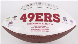 2012 San Francisco 49ers Multi Signed Autograph Panel Football w/ 20 Signatures Including Jim Harbaugh, Colin Kaepernick, Frank Gore & More (JSA)