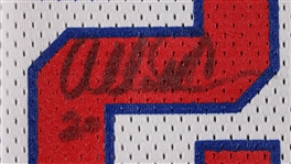 1993-94 Allan Houston Detroit Pistons Signed Game Worn Home Jersey (MEARS A10 / JSA) Rookie Season 