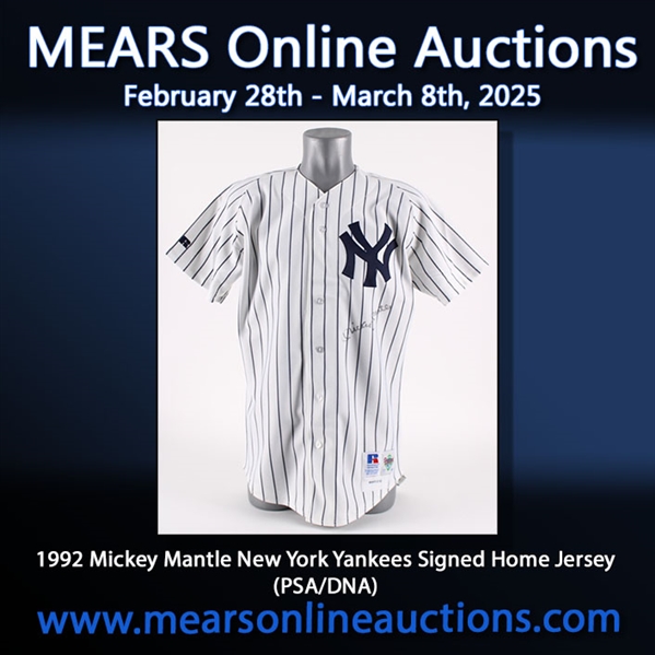 1992 Mickey Mantle New York Yankees Signed Home Jersey (PSA/DNA)