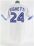 1994 Dave Righetti Toronto Blue Jays Signed Game Worn Home Jersey (MEARS A10 / JSA)