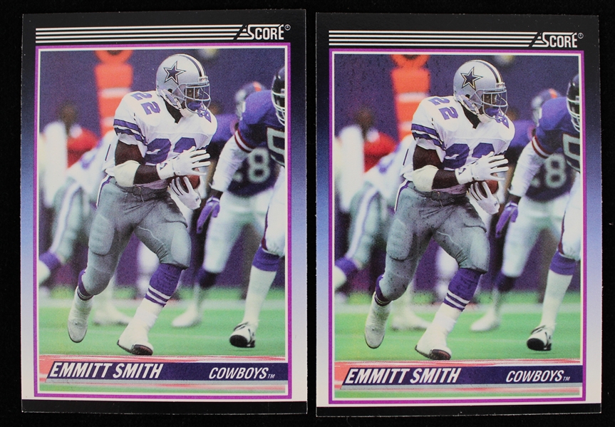 1990 Emmitt Smith Dallas Cowboys Score Supplemental #101T Rookie Football Trading Cards - Lot of 2 