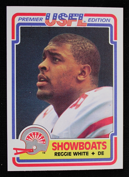 1984 Reggie White Memphis Showboats Topps #58 USFL Rookie Football Trading Card