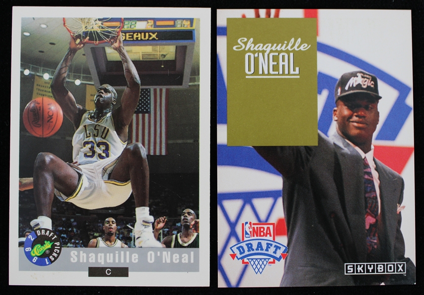 1992 Shaquille ONeal Orlando Magic Skybox & Classic Rookie Basketball Trading Cards - Lot of 2 
