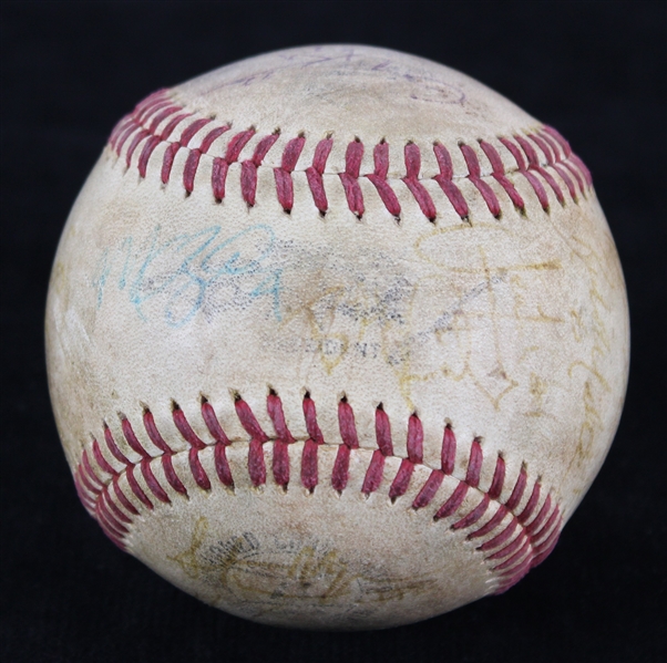 1980s Team Signed Game Used Baseball
