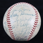 1953-54 St. Louis Cardinals Team Signed ONL Giles Baseball w/ 27 Signatures Including Stan Musial & More
