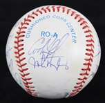 1985-89 Multi Signed OAL Brown Baseball w/ 17 Signatures Including Al Kaline, George Kell & More