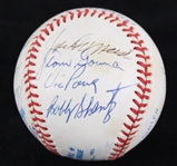 1985-89 Multi Signed OAL Brown Baseball w/ 17 Signatures Including Al Kaline, George Kell & More
