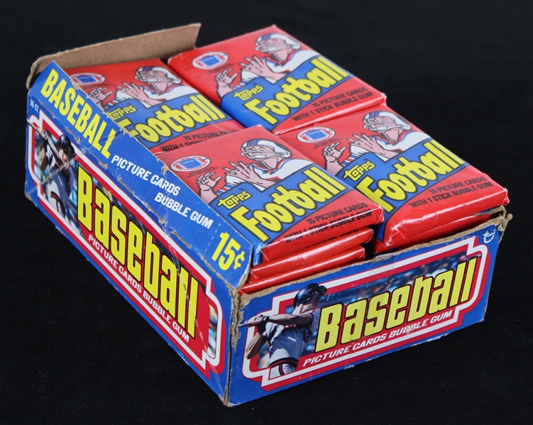 1977-82 Topps Baseball & Football Trading Cards Unopened Packs - Lot of 38