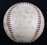1951 World Series Champion New York Yankees Team Signed OAL Harridge Baseball w/ 25 Signatures Including Joe DiMaggio, Mickey Mantle, Yogi Berra & More (JSA)