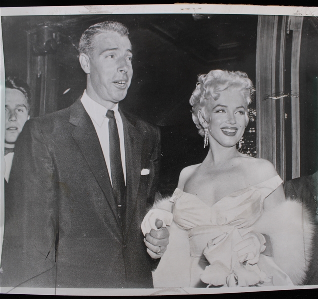 1955 Joe DiMaggio Marilyn Monroe 7.25" x 8.5" Original Photograph