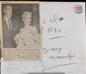 1955 Joe DiMaggio Marilyn Monroe 7.25 x 8.5 Original Photograph