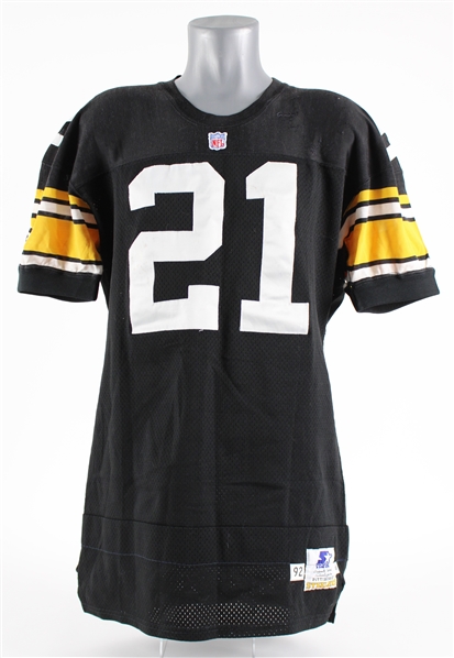 1993 Deon Figures Pittsburgh Steelers Game Worn Home Jersey (MEARS LOA / Steelers COA)