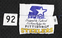 1993 Deon Figures Pittsburgh Steelers Game Worn Home Jersey (MEARS LOA / Steelers COA)