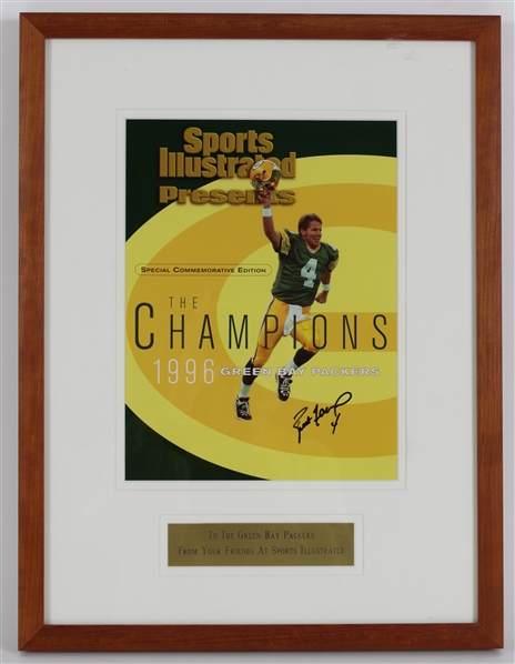 1996 Brett Favre Green Bay Packers Signed 14x19 Framed Sports Illustrated Cover (JSA / Pepper Burruss Collection)