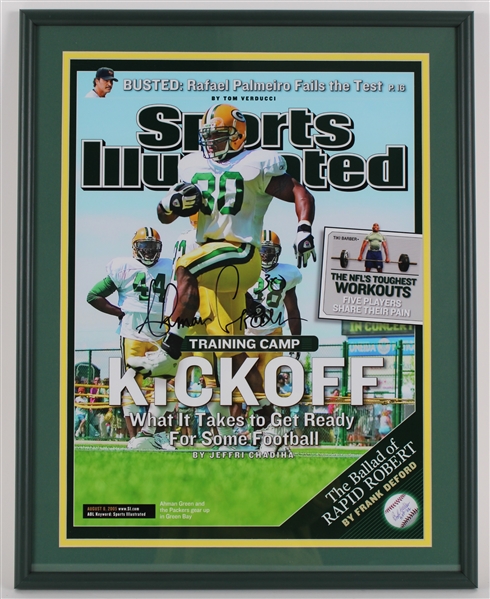 2005 Ahman Green Green Bay Packers Signed 18x23 Framed Sports Illustrated Cover (JSA / Pepper Burruss Collection) 