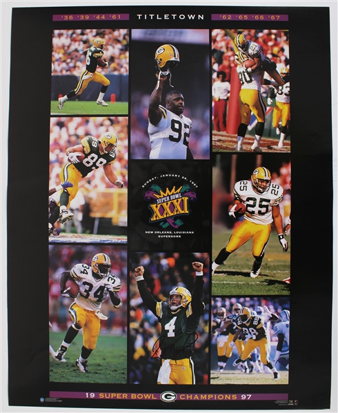 1997 Brett Favre Green Bay Packers Signed 16x20 Super Bowl XXXI Poster (JSA/ Pepper Burruss Collection)