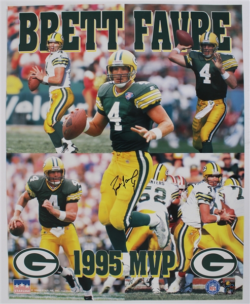 1995 Brett Favre Green Bay Packers Signed 16x20 MVP Poster (JSA / Pepper Burruss Collection)