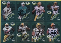 2007 Brett Favre, Aaron Rodgers, Mike McCarthy & more GB Packers Signed 15x22 Framed Uncut Card Sheet (JSA / Pepper Burruss Collection)