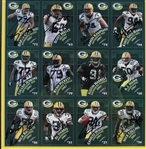 2007 Brett Favre, Aaron Rodgers, Mike McCarthy & more GB Packers Signed 15x22 Framed Uncut Card Sheet (JSA / Pepper Burruss Collection)