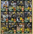2016 Ted Thompson, Jordy Nelson, Aaron Rodgers & more GB Packers Signed 15x22 Uncut Card Sheet (JSA / Pepper Burruss Collection)