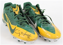 2013 Clay Matthews Green Bay Packers Signed Nike Game Worn Cleats (MEARS LOA / JSA / Pepper Burruss Collection)