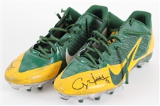 2013 Clay Matthews Green Bay Packers Signed Nike Game Worn Cleats (MEARS LOA / JSA / Pepper Burruss Collection)