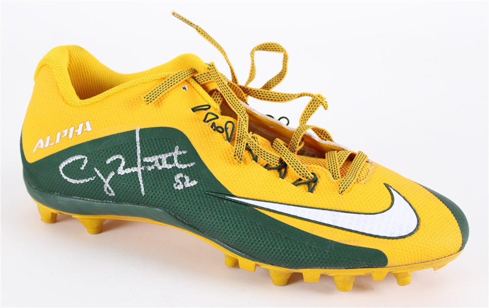 2016 Clay Matthews Green Bay Packers Signed Nike Game Worn Cleat (MEARS LOA / JSA / Pepper Burruss Collection)