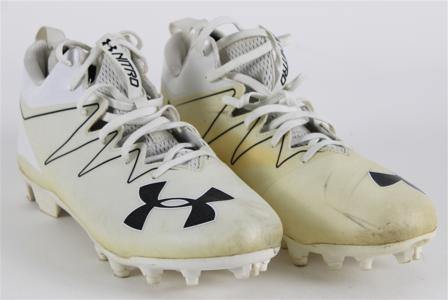 2016 Randall Cobb Green Bay Packers Game Worn Under Armour Cleats (MEARS LOA / Pepper Burruss Collection)