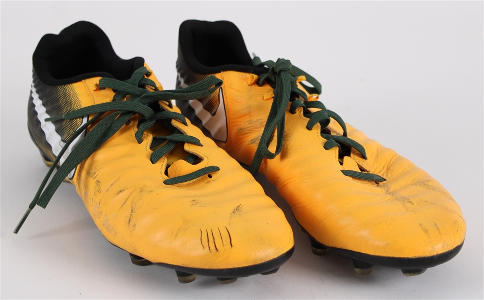 2017-18 Green Bay Packers Game Worn Nike Cleats (MEARS LOA / Pepper Burruss Collection)
