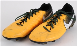2017-18 Green Bay Packers Game Worn Nike Cleats (MEARS LOA / Pepper Burruss Collection)