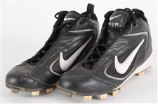 2005 Aaron Rodgers Green Bay Packers Celebrity Softball Game Worn Nike Cleats (MEARS LOA / Pepper Burruss Collection)