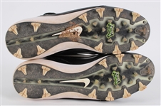 2005 Aaron Rodgers Green Bay Packers Celebrity Softball Game Worn Nike Cleats (MEARS LOA / Pepper Burruss Collection)